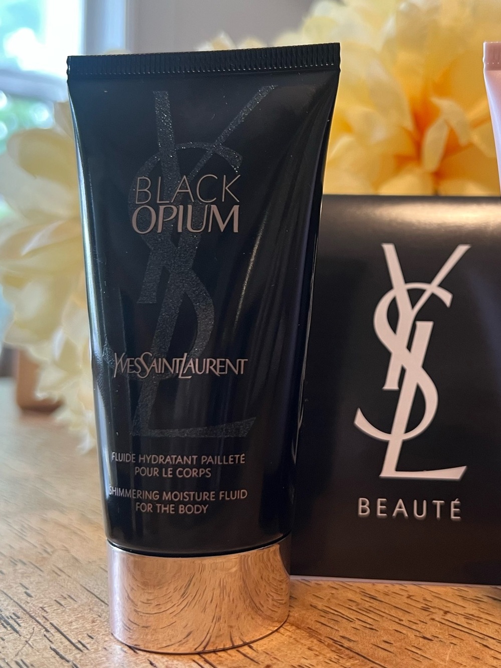YSL BLACK OPIUM 50ML SHIMMERING MOISTURE FLUID FOR THE BODY